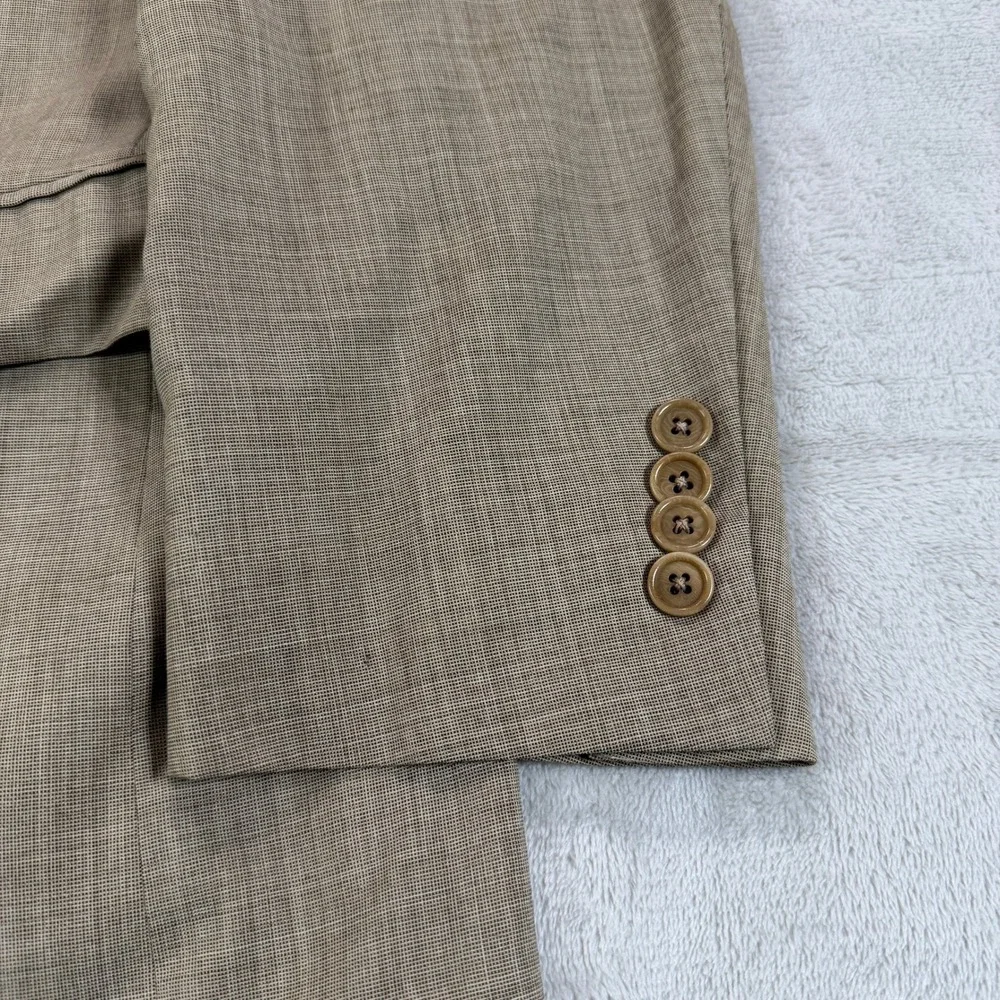 Brooks Brothers 1818 Madison Blazer Mens 40R Classic Tan Loro Piana Wool Italy